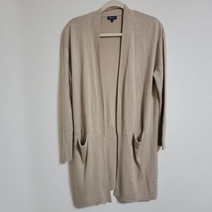 Splendid Beige Open-Front Cardigan